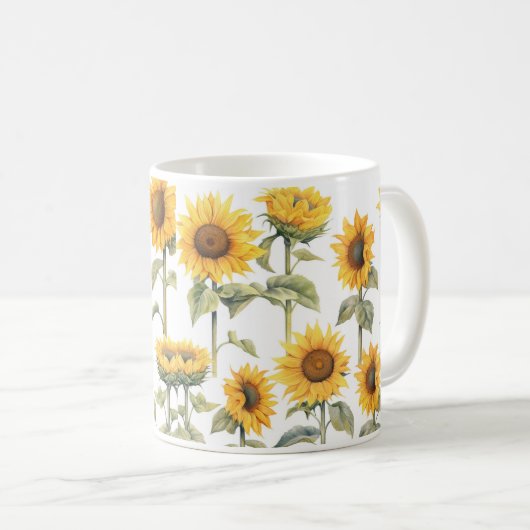 Tasse Sonnenblumen (VorderseiteRechts)
