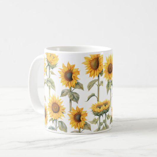 Tasse Sonnenblumen (Vorderseite Links)