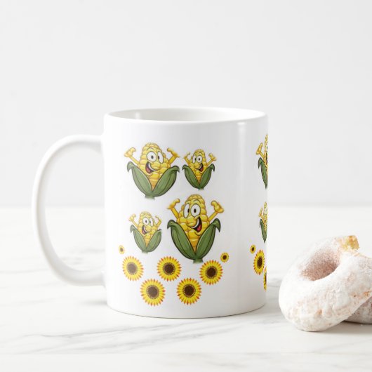 Tasse Sonnenblumen (Mit Donut)
