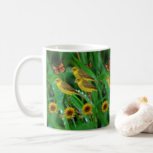 Tasse Sonnenblumen (Mit Donut)