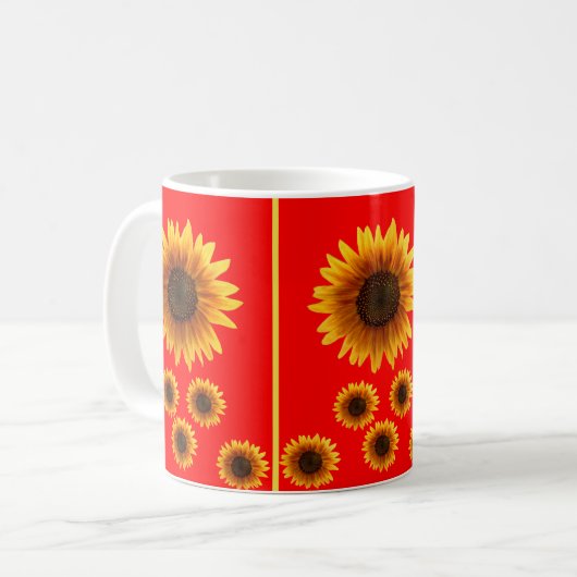 Tasse Sonnenblumen (Vorderseite Links)