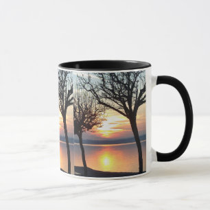 Tasse Sonnenuntergang am See