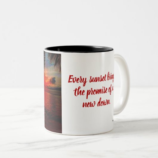 Tasse Sonnenuntergang Editierbar (VorderseiteRechts)