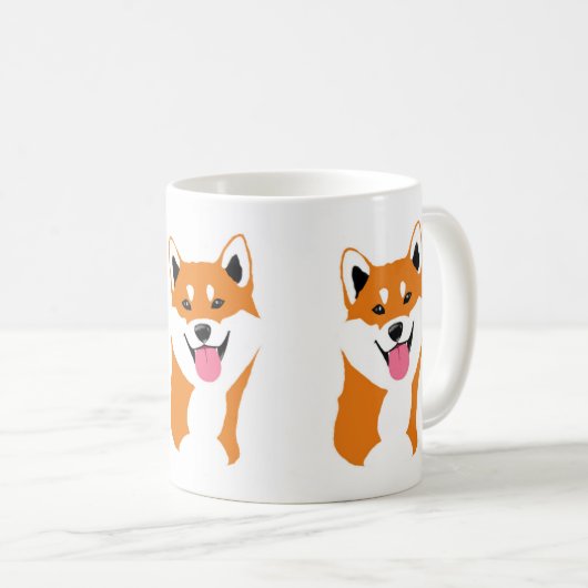 Tasse sonriente. Shiba inu (VorderseiteRechts)