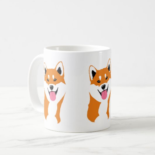 Tasse sonriente. Shiba inu (Vorderseite Links)