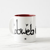 Tasse: Spinnennetz-Spiele Zweifarbige Tasse (Vorderseite Links)