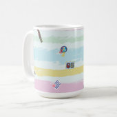 Tasse – Sport & Streifen Pastell-Rennsport-Design (Vorderseite Links)
