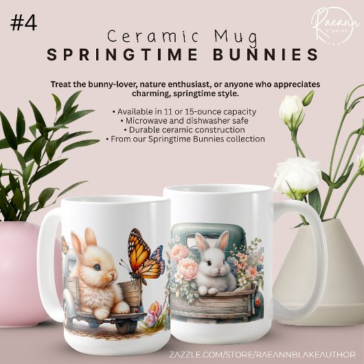 Tasse "Springtime Bunnies" zur Keramik