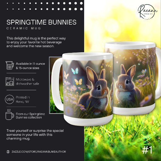 Tasse "Springtime Bunnies" zur Keramik