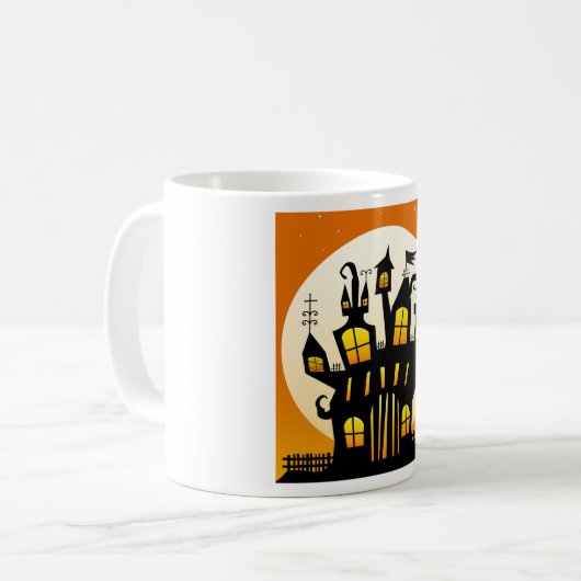 Tasse Spuk Haus und Mond (Vorderseite Links)