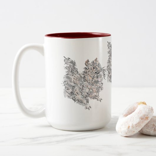 Tasse: Squeaky Zweifarbige Tasse (Mit Donut)
