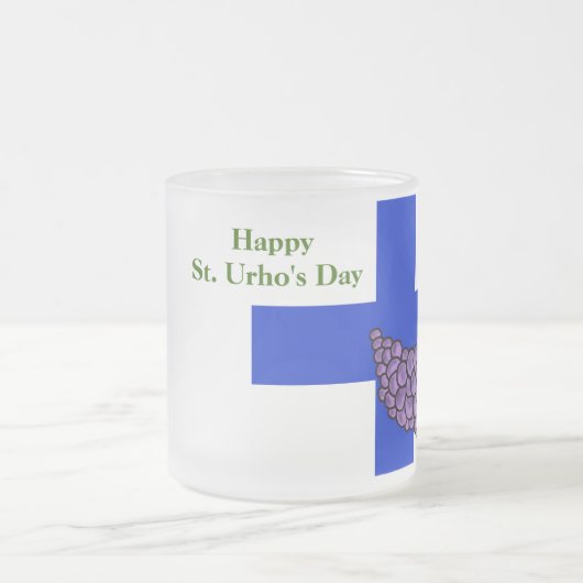 Tasse St. Urho Bier Grasshopper im Weinglas (Mittel)