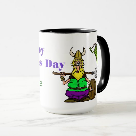 Tasse St. Urho mit Friedensheuschrecke (VorderseiteRechts)