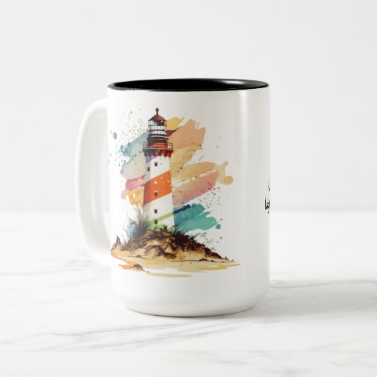 Tasse "Stand Tall like a Lighthouse" (Vorderseite Links)