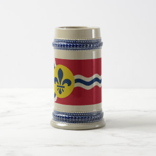 Tasse Stein mit Flag von St. Louis, Missouri