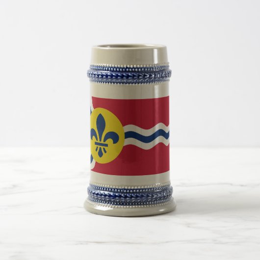 Tasse Stein mit Flag von St. Louis, Missouri (Mittel)