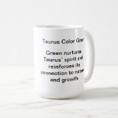 Tasse - Sternzeichenfarbe für Stier (VorderseiteRechts)