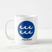 Tasse - Sternzeichenfarbe für Wassermann (Links)