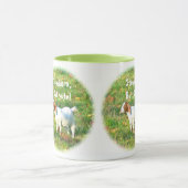 Tasse "Stubborn but Niedlich" (Foto von Ziegen) (Zentrum)