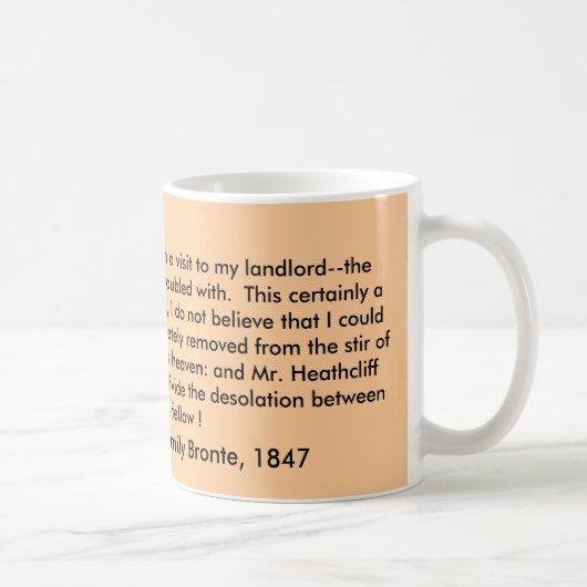 Tasse, Sturmhöhe durch Emily Bronte, 1847 Kaffeetasse (Rechts)