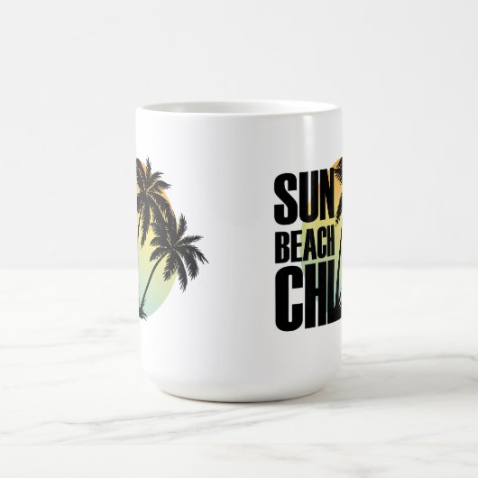 Tasse Sun, Beach & Chill Palm Tree (Mittel)