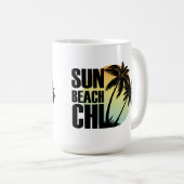 Tasse Sun, Beach & Chill Palm Tree (VorderseiteRechts)
