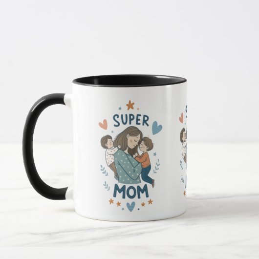 Tasse "Super MAMA" - Feiern Sie die Mutterschaft j (Links)