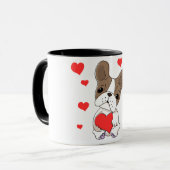 Tasse "Sweet Dog Holding Heart" (Vorderseite Links)