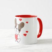 Tasse "Sweet Dog Holding Heart" (VorderseiteRechts)