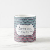 Tasse Sweet me Gray-Red Mint Zickzack Muster (Mittel)