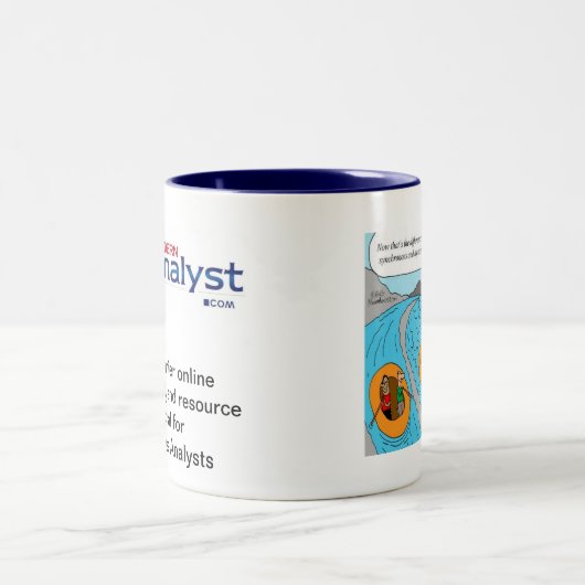 Tasse: Synchron gegen asynchrones Zweifarbige Tasse (Mittel)