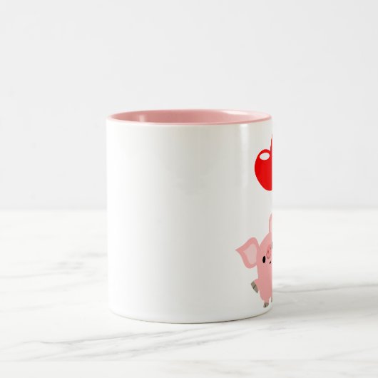 Tasse "Tangled Hearts" (Cartoon Schweine) (Mittel)
