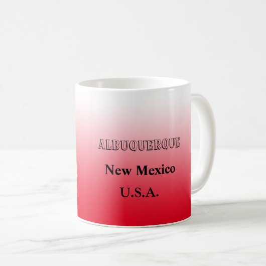 Tasse - Tasse des Staat in New Mexico mit der Stad (VorderseiteRechts)