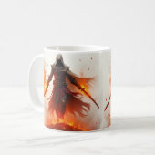 Tasse-Tasse, die man beim Brennen von Kaffee trink Kaffeetasse (Vorderseite Links)