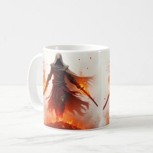 Tasse-Tasse, die man beim Brennen von Kaffee trink Kaffeetasse (Vorderseite Links)