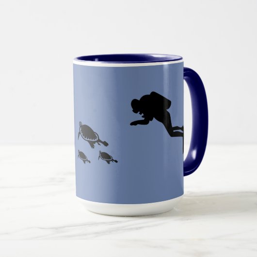 Tasse - Taucher und Turtles (VorderseiteRechts)