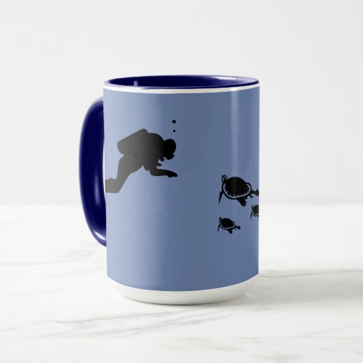 Tasse - Taucher und Turtles (Vorderseite Links)