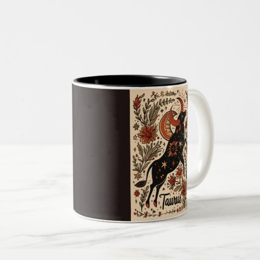 Tasse Taurus Celestial Zodiac Art (VorderseiteRechts)