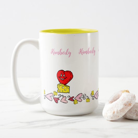 Tasse Tee aus Kaffee, Liebe aus Mauskäse (Mit Donut)