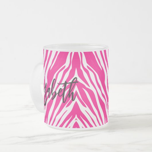 Tasse Tee aus Kaffee, rosa Leopard (Vorderseite Links)
