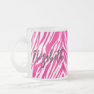 Tasse Tee aus Kaffee, rosa Leopard