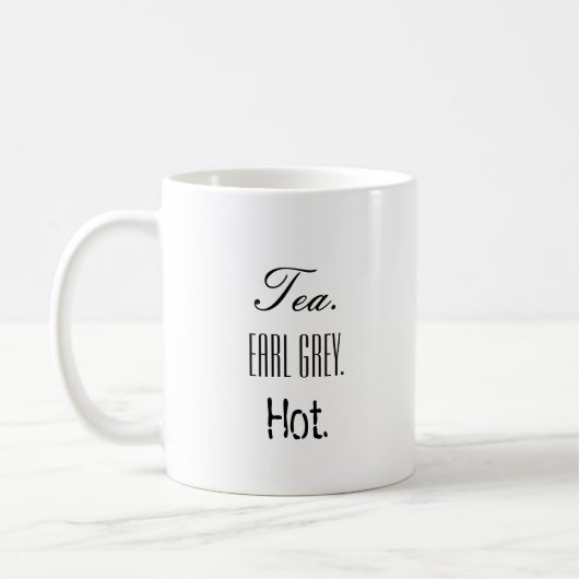 Tasse - Tee. Earl Gray. heiß. (Links)