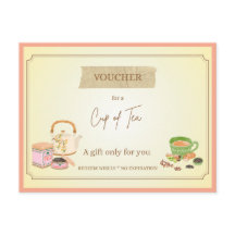 'Tasse Tee' Lustiger Geschenkgutschein