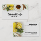 Tasse Tee mit Zitronen Visitenkarte (Vorne/Hinten)