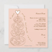 Tasse Tee, personalisiert Einladung (Rückseite)