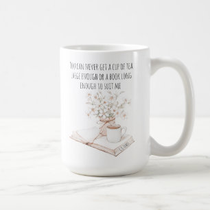 Tasse Tee und ein Buchzitat Bücherliebhaber