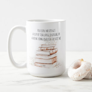 Tasse Tee und ein Buchzitat   Buchliebhaber-Tasse