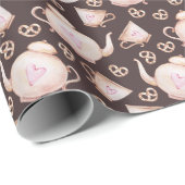 Tasse Tee Valentinstag Geschenkpapier (Rolleneckpunkt)