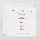 Tasse Tee viktorianisch-blau - Party einladen Einladung (Rückseite)