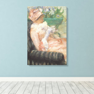 Tasse Tee von Mary Cassatt, Vintage Impressionismu Leinwanddruck